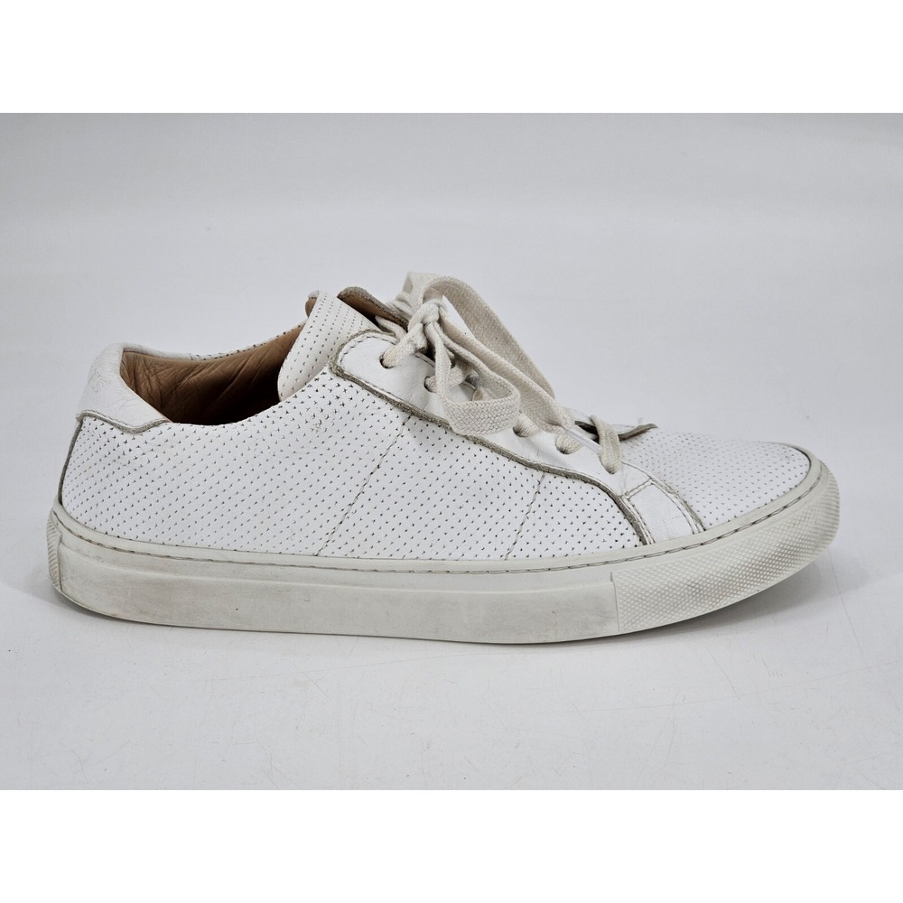 Greats Brooklyn Casual Shoes Women's 7.5 White Low Leather Lace Up Sneaker Italy